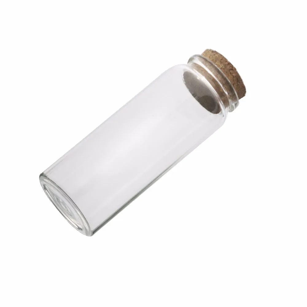 20pcs 150ml 47mm Clear Glass Multi Purpose Bottles Empty With Cork Lid Jar