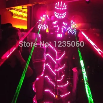 

Christmas LED Costume /LED Clothing/Bar Light suits/ LED Robot suits/ Luminous costume/ led lights costumes for party decoration