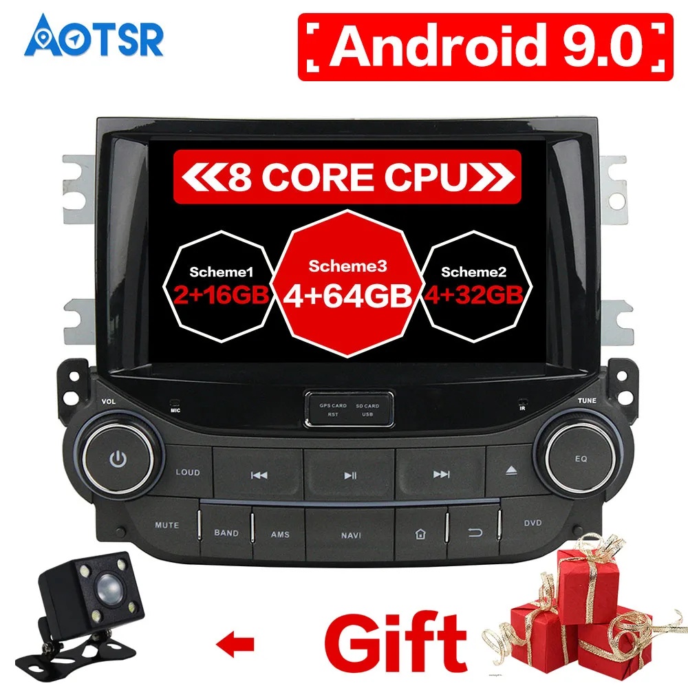 DSP IPS Android 9 0 64 Гб ROM 4 автомобильное радио для Chevrolet Malibu 2012 2013 2014 2015 2016 GPS головное