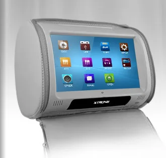 Excellent 2x9" Grey Color Touch Screen Car Headrest DVD Headrest Car Monitor with FM&IR Transmitter 8 Bits & 32 Bits Games 4