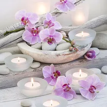 Алмазная живопись eigen foto Свеча в форме орхидеи 5D DIY алмазная живопись на заказ полный квадратный/круглый eigen foto футбольные аксессуары Роза