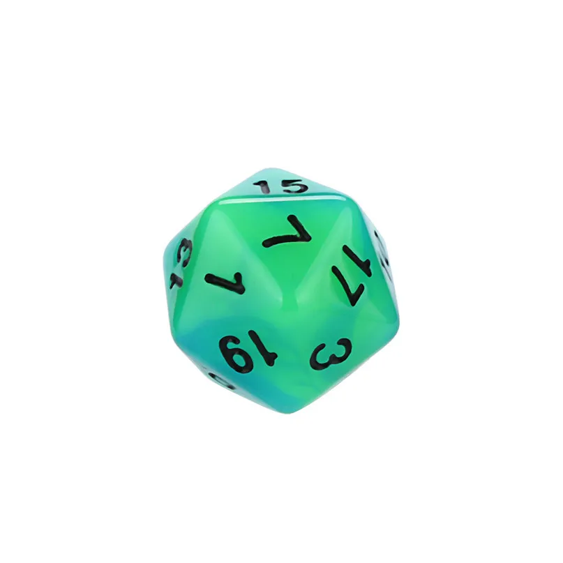 7pcs  Set Digital Dice Luminous TRPG Game Dungeons & Dragons Polyhedral D4-D20 Multi Sided Acrylic Dice #2N22 (6)