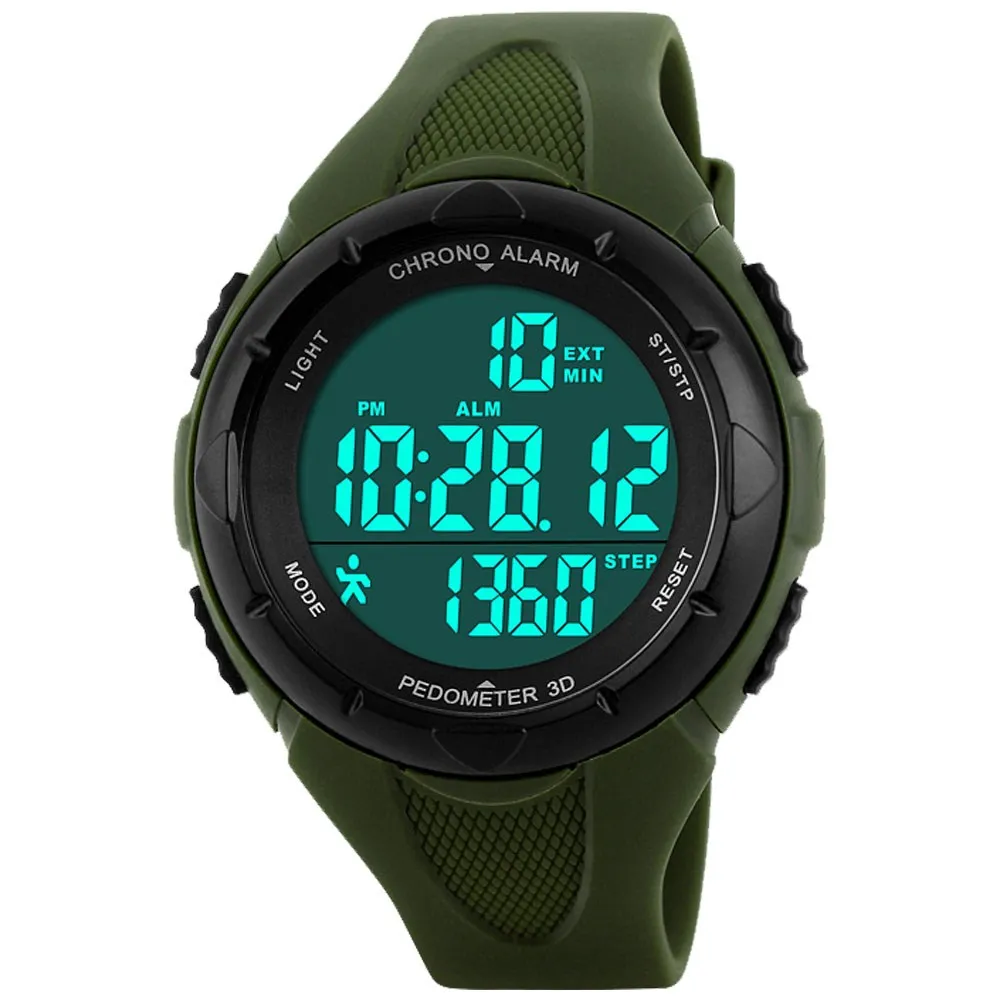 

Hot Sale Women Pedometer Digital Wristwatches LEDHealth Sports Watches Waterproof Girls For Gift Alarm Chrono Calendar Watch2018