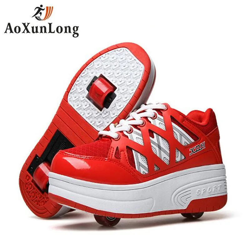 Ao Xun Long New Summer Breathable Mesh Women Parkour Shoes Student Skate Shoe Invisible Buttons