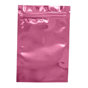 

100 pcs Aluminum Foil Ziplock Bags Food Packaging Bag Plastic Laser Foil Flat Zip Bags for Candy Snack Package Packing Gift