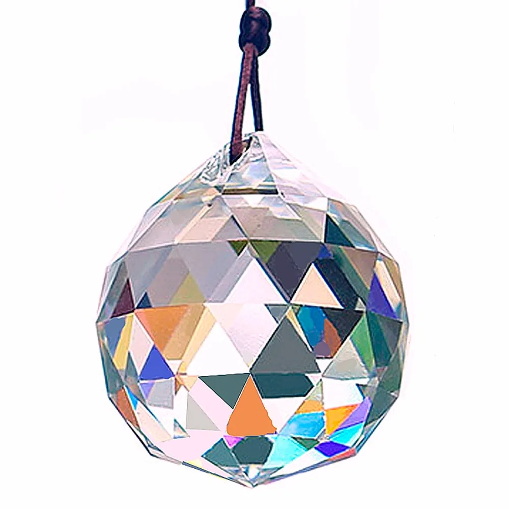 Clear 50mm Crystal Window Suncatcher DIY Prisms Making Chandelier Parts Hanging Home Decoration