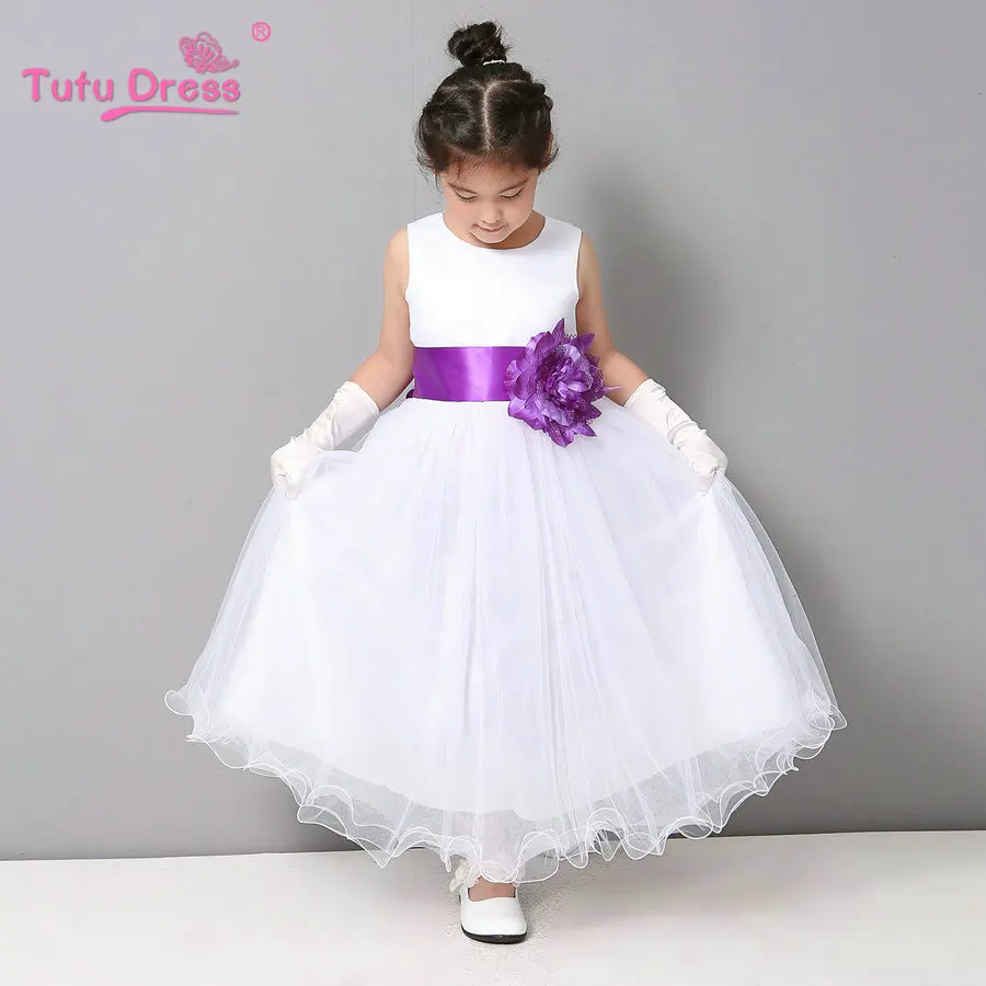 Платье с лепестками цветов для девочек; детское элегантное платье подружки невесты для малышей; пышное свадебное платье