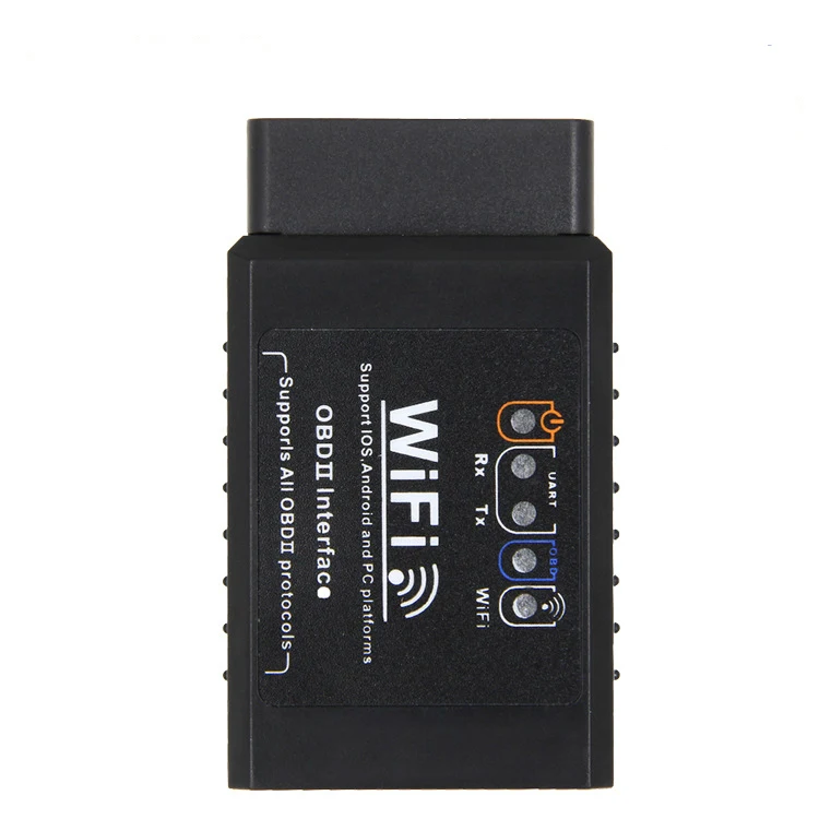 Черный ELM327 V1.5 OBD2 WI FI неисправностей автомобиля детектор для диагностики сканер IOS