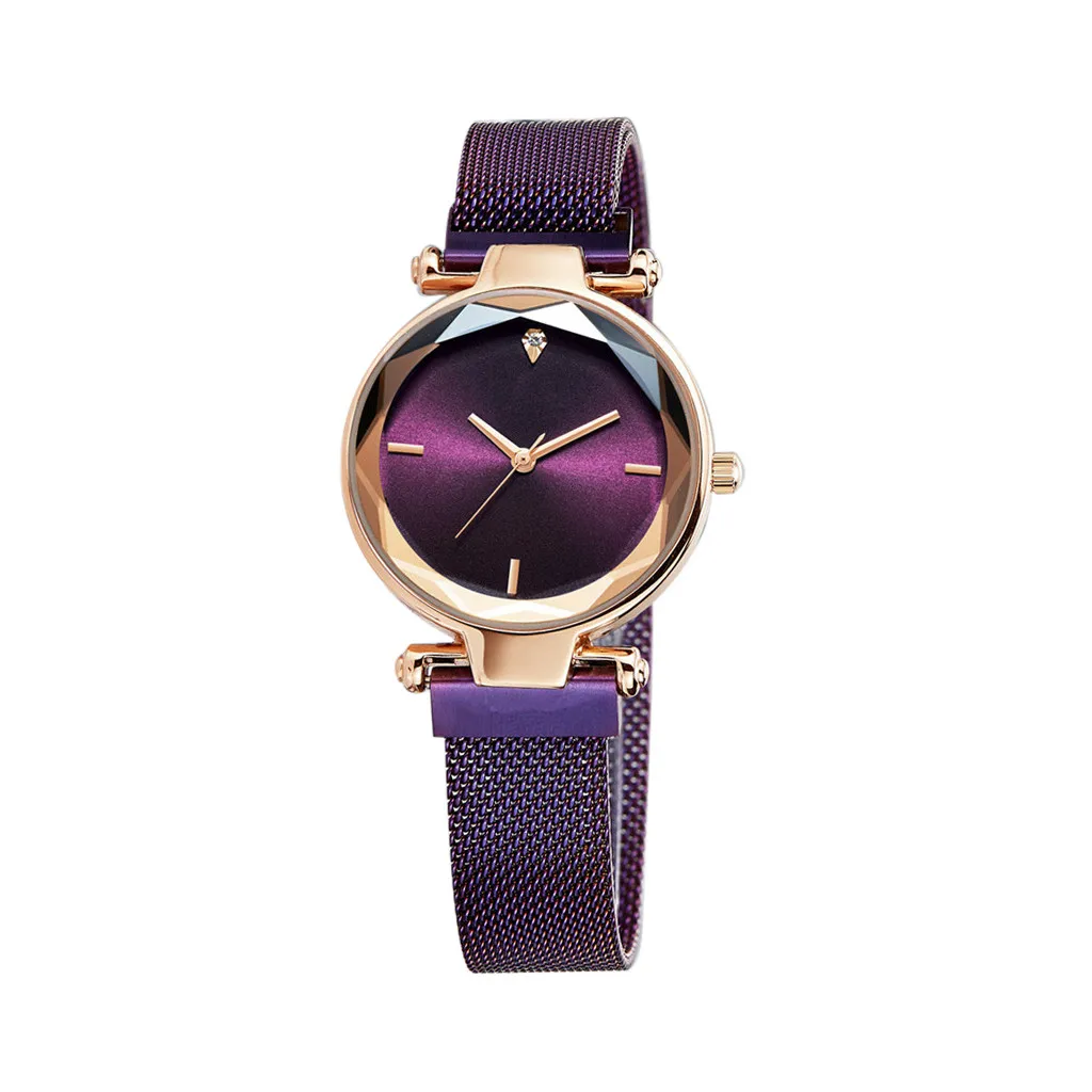 Reloj Mujer, женские часы, магнитный стальной сетчатый ремешок, женская одежда, повседневные наручные часы, роскошный кристалл, женские кварцевые часы A5