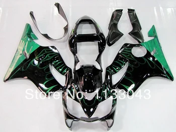 

Injection mold fairing kits for Honda CBR600 F4i 01 02 03 CBR600 01 02 03 CBR600 F4i 2001 2002 2003 F4i fairings Green flame bla