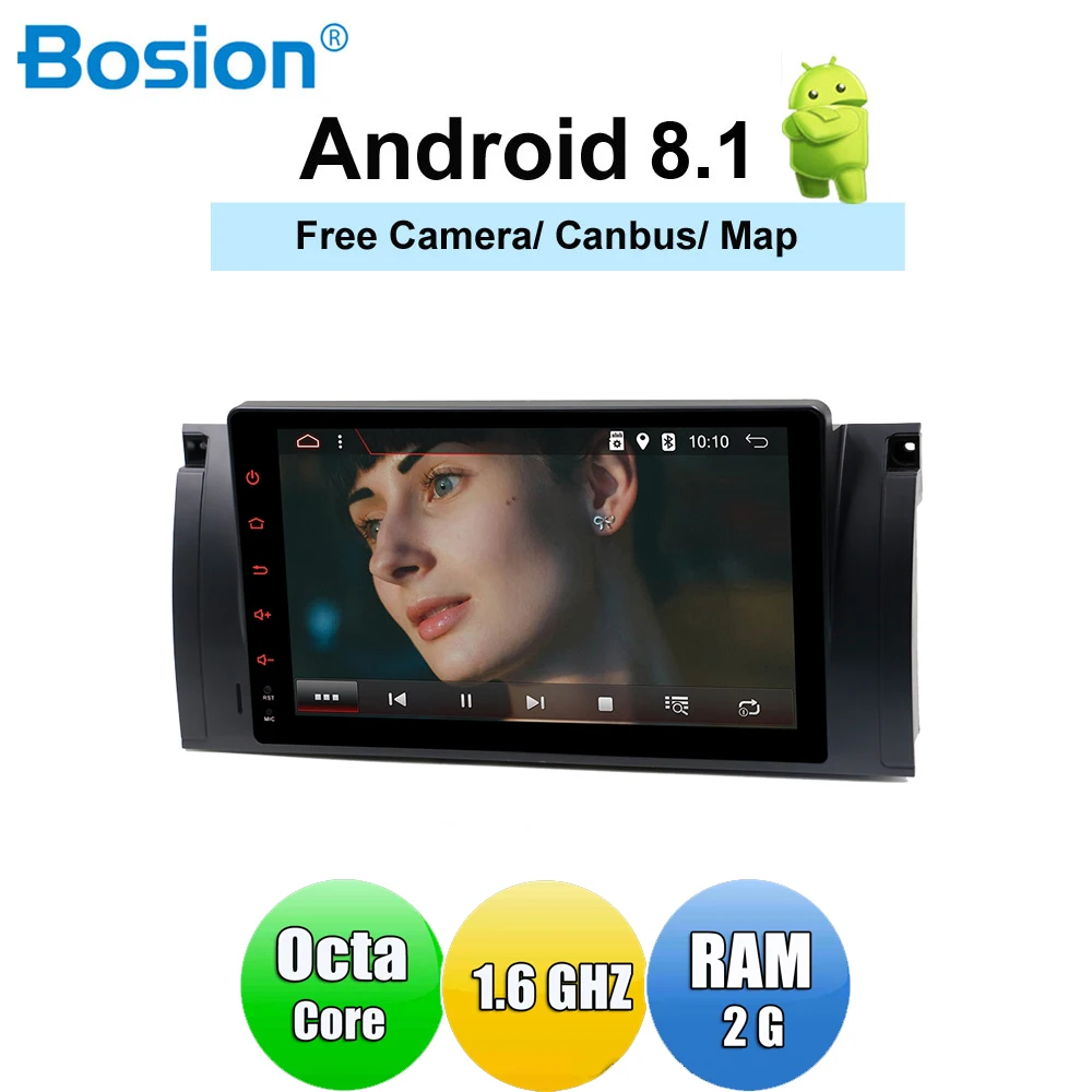 Bosion 9 'ɺndroid 8 1 Дин Радио DVD gps для BMW M5 E39 E53 автомобиль радионавигационная bluetooth