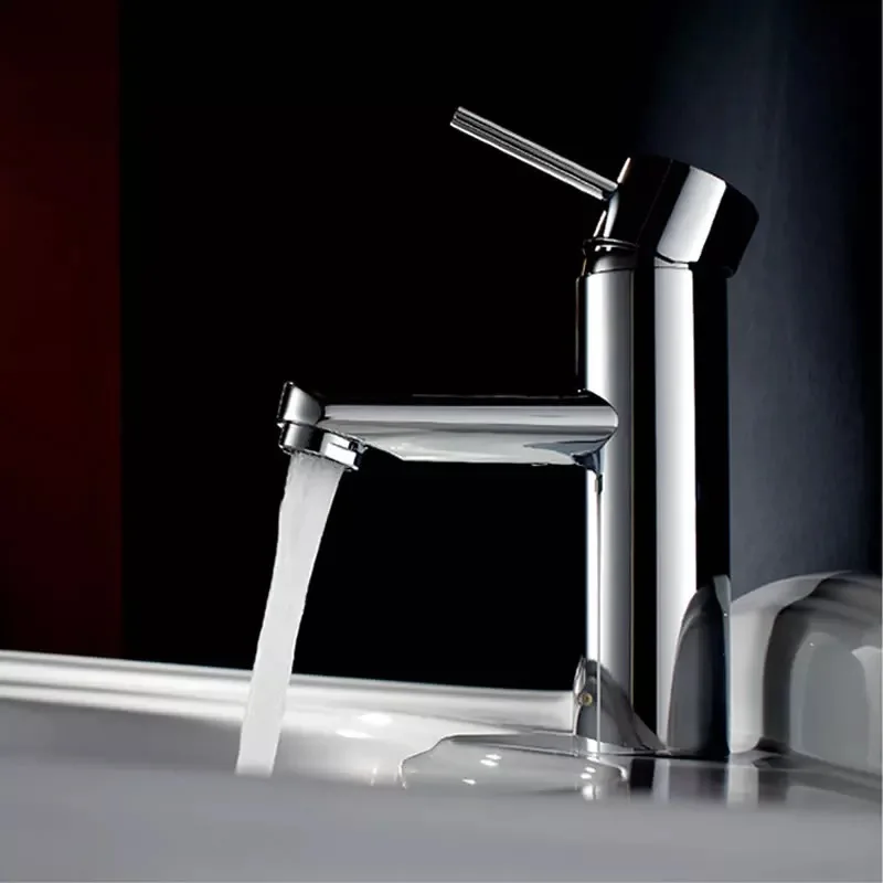 BAKALA bathroom mixer faucet ceramic chrome single hole bathroom faucet hot and cold water tap mixer