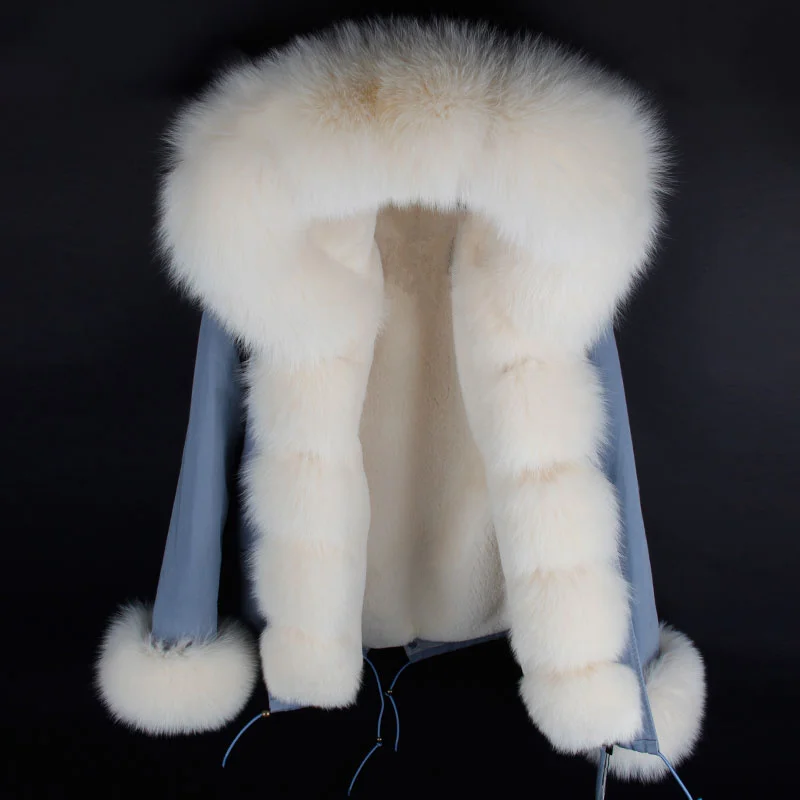 Зимняя куртка для женщин бренд парка большой натуральный натуральным лисьим меховой воротник теплые толстые мужские парки зимнее пальто