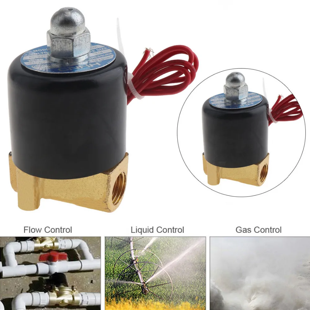 1//2/" N//C Electric Solenoid Valve 12V Magnetic Water Air Normally Closed UOI