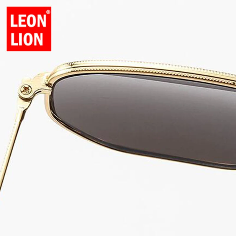 Женские винтажные солнцезащитные очки LeonLion классические зеркальные в ретро