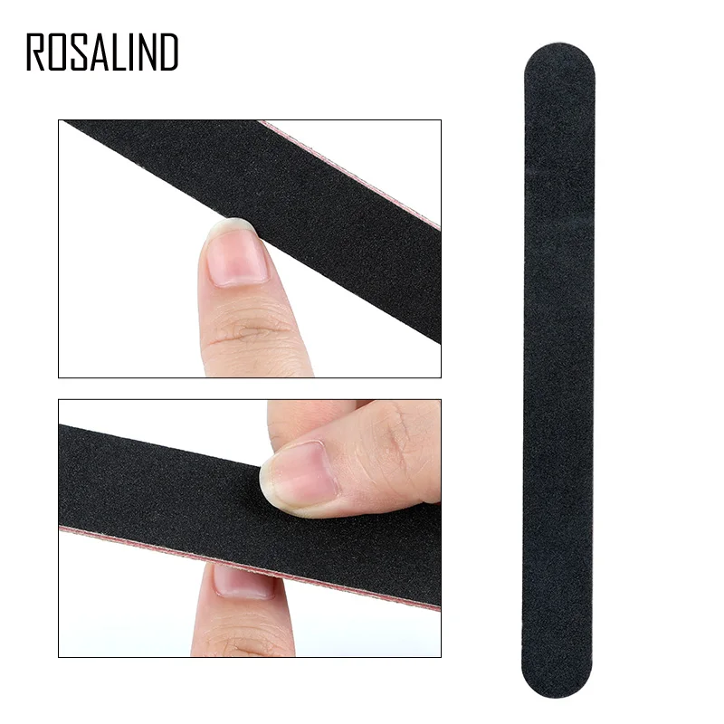 

ROSALIND Nail File 10Pcs/Set Black Nail Art Full Professional Sanding Buffer Pedicure Design Set for Manicure Nail Files Tools