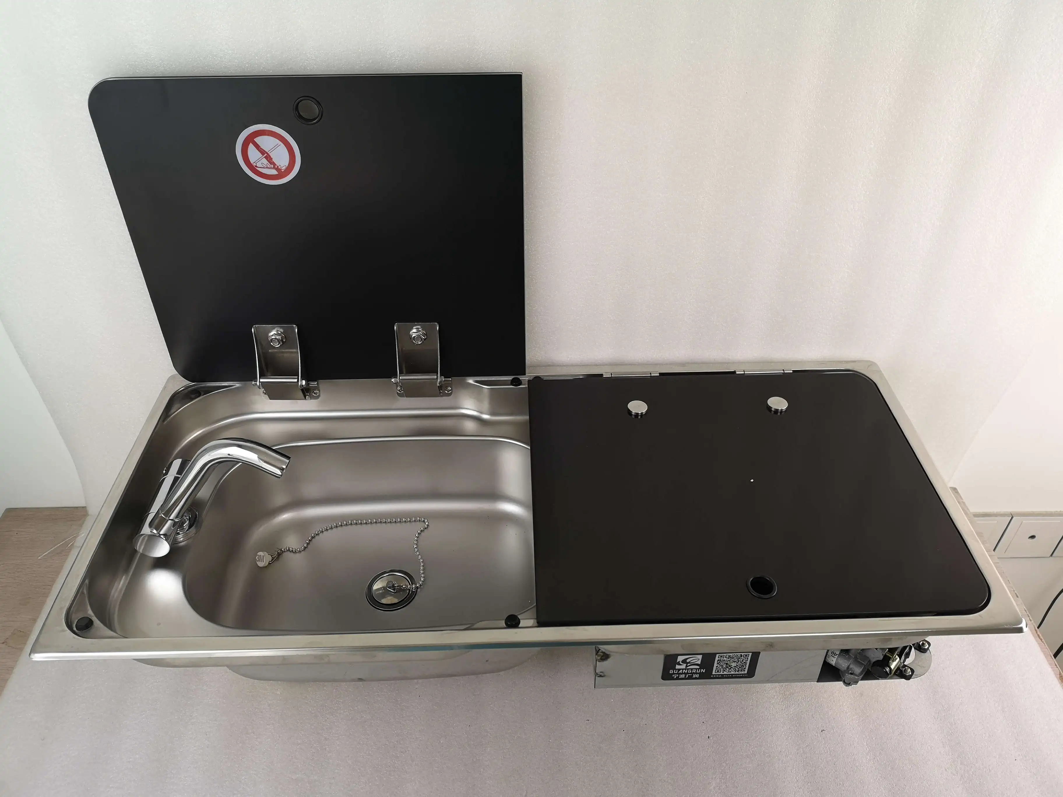 Boat Caravan Rv Camper 2 Burner Lpg Gas Stove Hob And Sink Combo