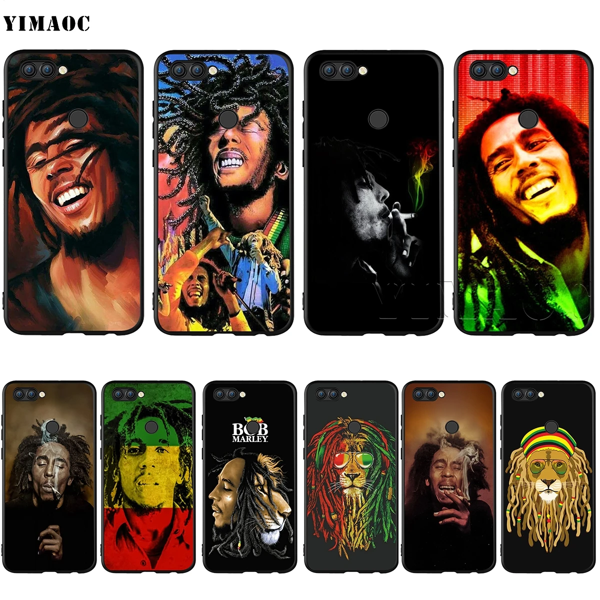 

YIMAOC Bob Marley Case for Huawei Mate 30 20 Honor Y7 7a 7c 8c 8x 9 10 Nova 3i 3 Lite Pro Y6 2018 P30 P smart