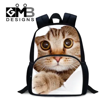 

Dispalang 12 Inch Animal Children School Bags Boy Girls Backpack Cat Print Kids Schoolbag Small Kindergarten Bag Mochila Escolar