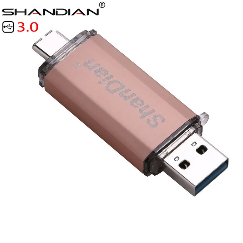 SHANDIAN USB 3 0 Акция Type C 1 OTG 32 Гб 64 Внешняя карта памяти 16 мобильный компьютер флэш