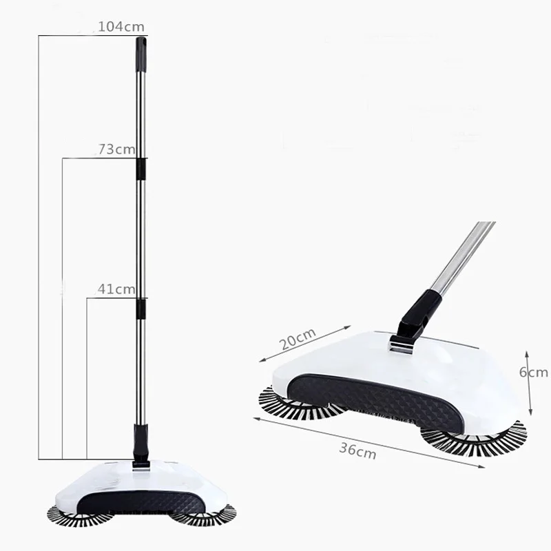 360 метла ручная ходовая подметальная машина из нержавеющей стали типа ручной толчок волшебная метла совок бытовой инструмент для очистки