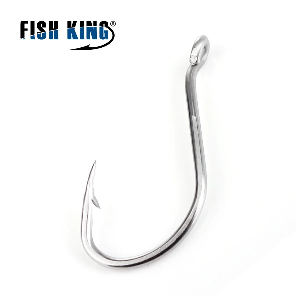 FISH KING нержавеющая сталь 5/0#-1/0#25 шт. 1#-5#50 шт. рыболовные мягкие крючки для Червяков широкий супер замок рыболовные крючки приманка рыболовные снасти