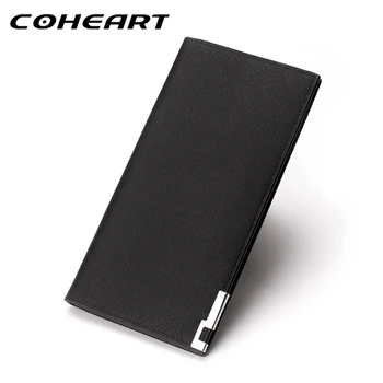 

COHEART Brand Wallet Men Top Quality Ultral thin Leather Men Wallets Purse long male clutch leather wallet man money bag !
