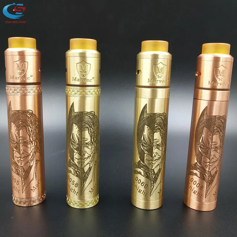 

Original Electronic Cigarette Mechanical Mech Mods MARVEC Vape Mod Kit Fit 510 RDA RBA Atomizer 18650 battery Vaporizer Kit