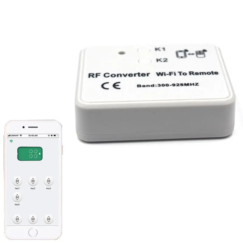 

Mobile Control WIFI RF converter for Garage Gate Beninca CAME DOORHAN transmitter 300-928Mhz