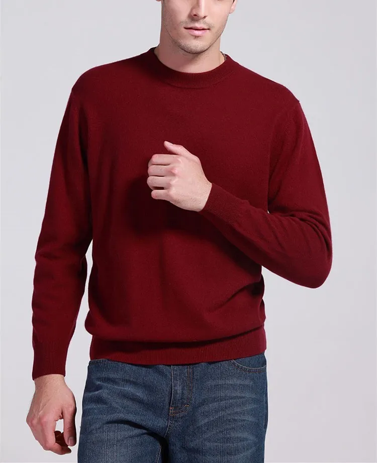 Мужские кашемировые свитера мужские зимние свитер бренда Осень с длинными рукавами и круглым вырезом пуловеры мягкий теплый трикотаж плюс