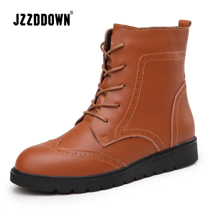 

Women's winter boots genuine leather women's leather boots ladies martin ankle boot Motorcycle driver shoes female booties