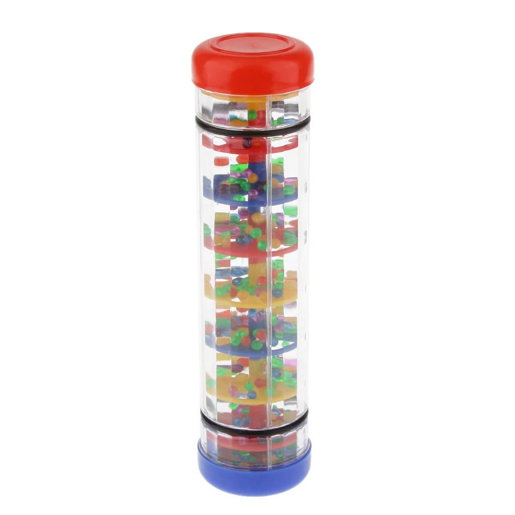 MagiDeal Hot Sale 1Pc Plastic Rain Sound Maker Shake Colorful Beads for Children Baby Kids Learn Play Toy Birthday Gift 3kinds