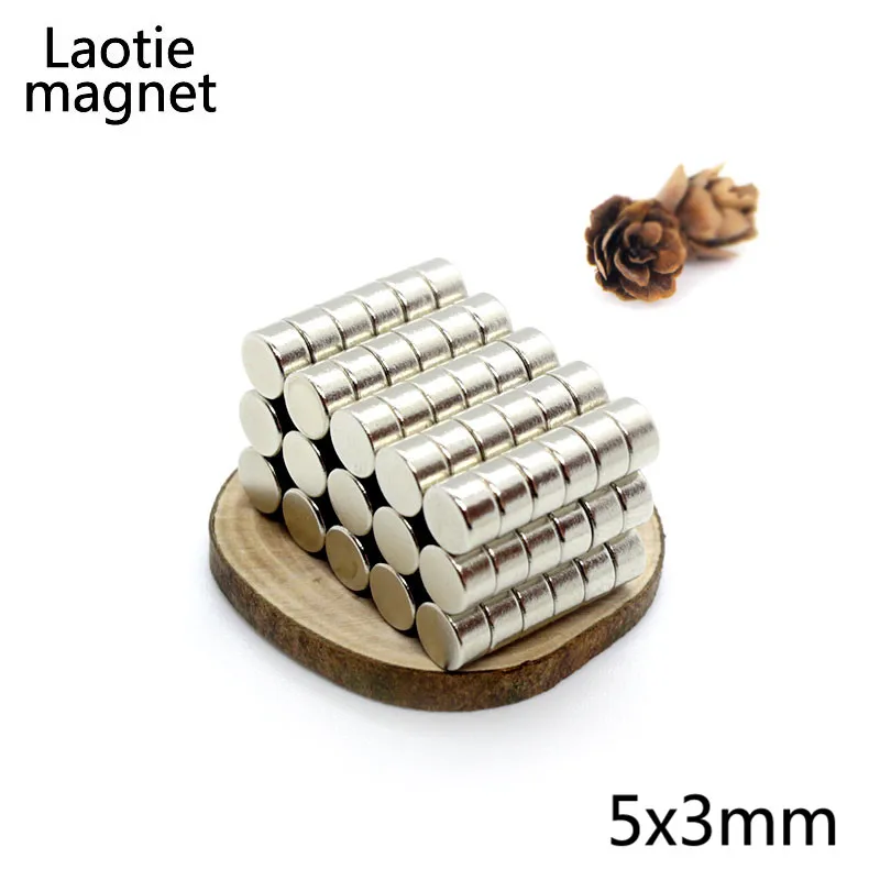 

100Pcs 5 x 3 Neodymium Magnet N35 Permanent NdFeB 5mm x 3mm Mini Small Round Super Strong Powerful Magnetic Magnets For Craft