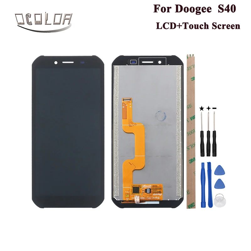 

ocolor For Doogee S40 LCD Display and Touch Screen Tested +Tools And Adhesive For Doogee S40 Phone Accessories 5.5''