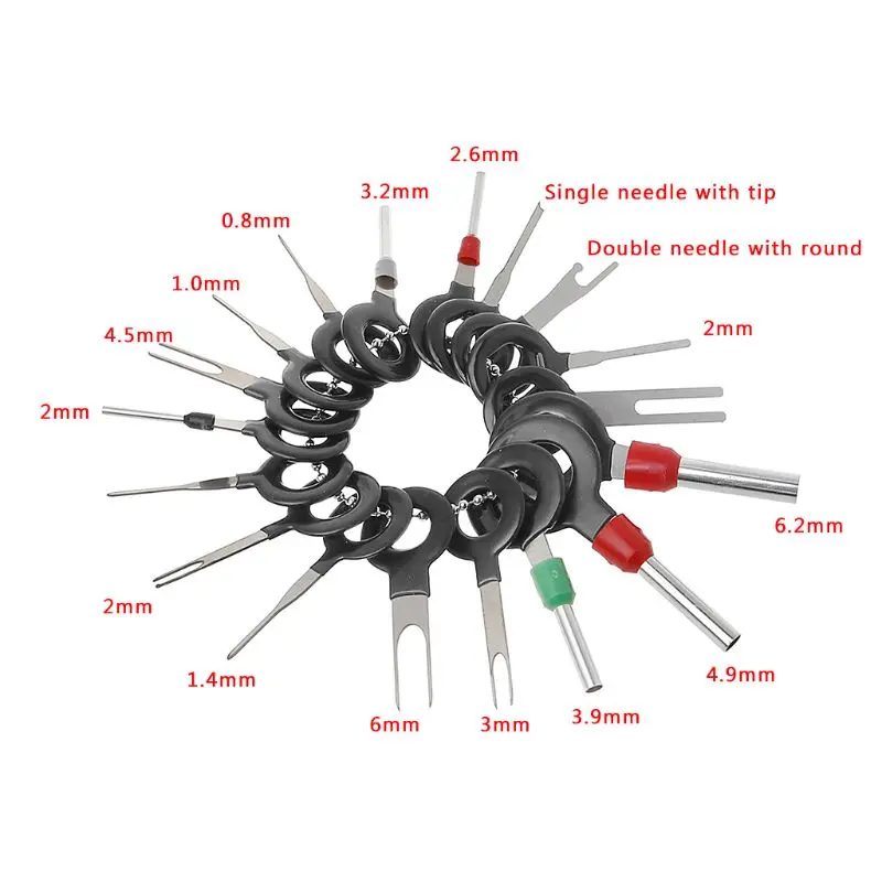 

New 18 Pcs/Set Auto Car Plug Circuit Board Wire Harness Connector Crimp Pin Terminal Remove Tool Kits Car Accessories