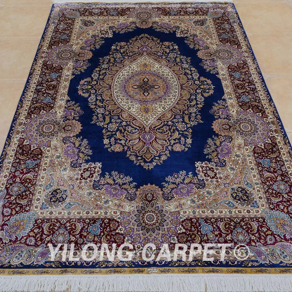Yilong 6'x9' ручной работы кашемировый ковер vantage синий персидский ковер ручной работы(0722