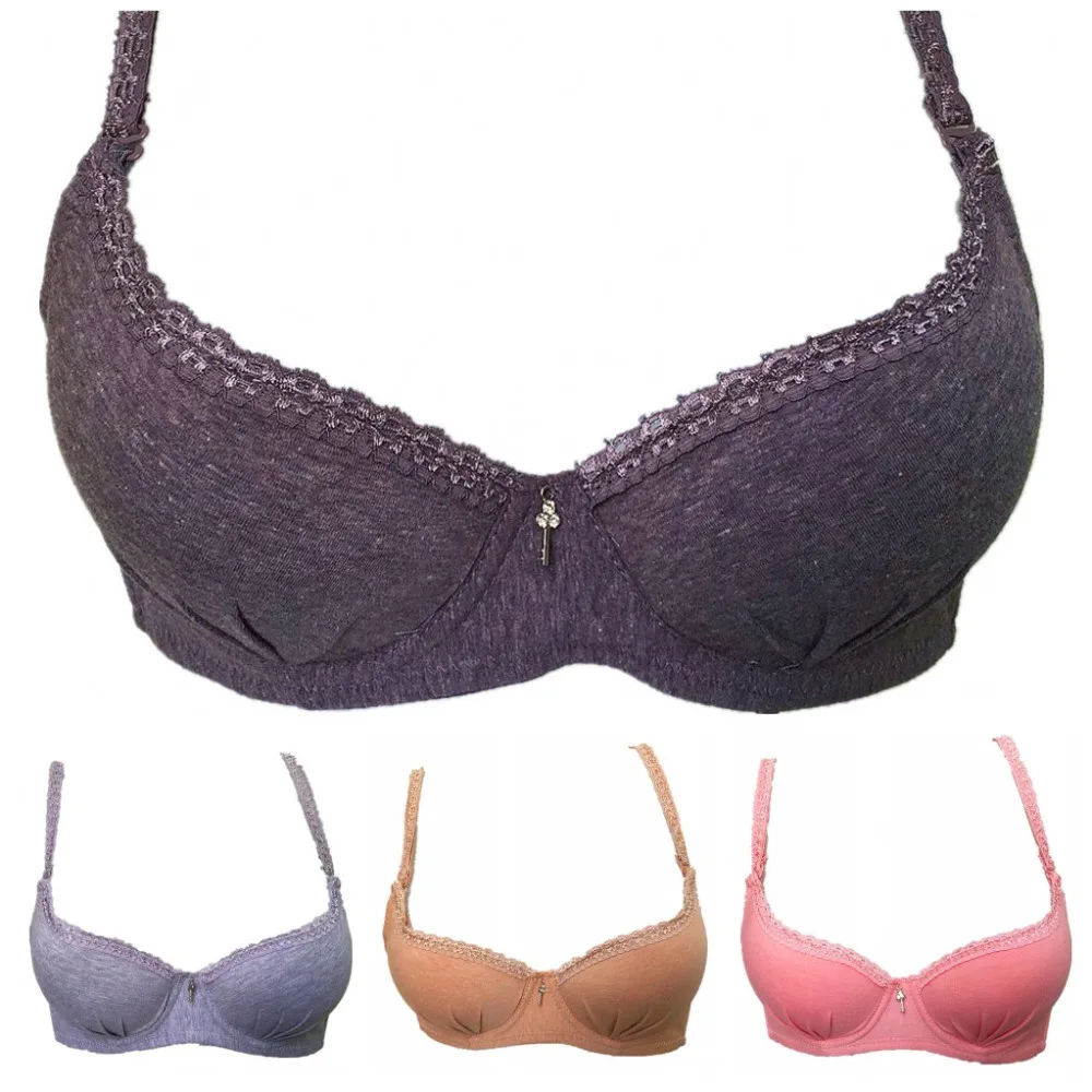 New Arrivals Melange Cotton Sexy bra padded cheap push up bra for Young