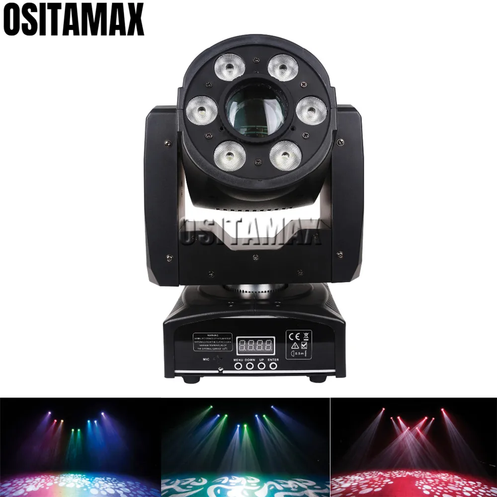 

30w Mini LED Wash Spot Moving Head Light 4x8w RGBW Disco Stage Lighting Sound Active Gobo Lamp for Party Club Wedding