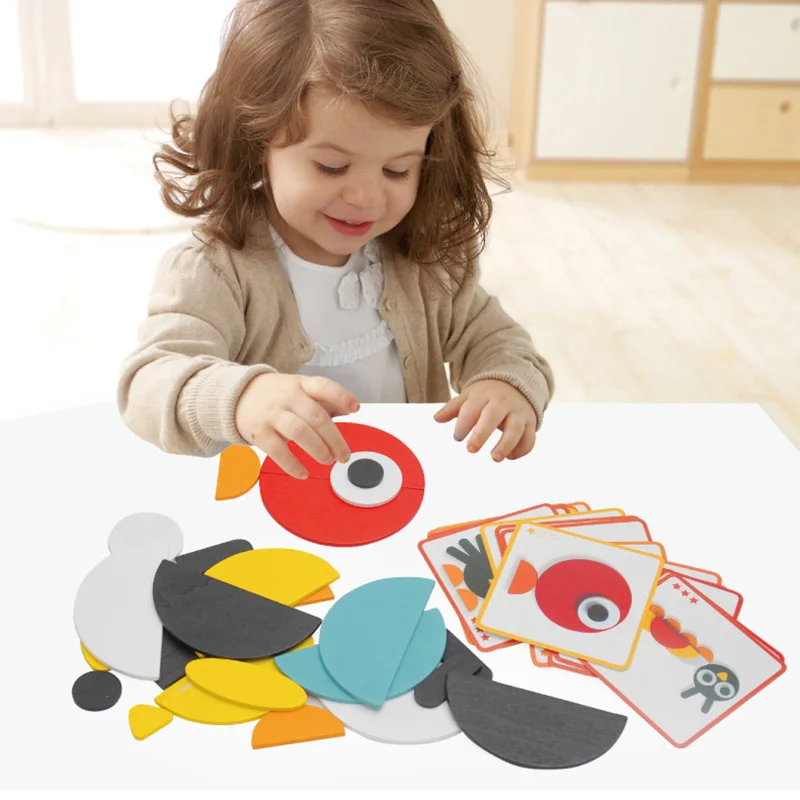 

3 Kinds DIY Puzzle Board Game For Children Best Gift High Quality Wooden Funny Game with Bag