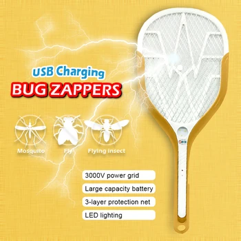 

Power storage Flying insects mosquito killer Bug Zappers LED lighting Electric Fly Mosquito Swatter Racket Insects Pest control