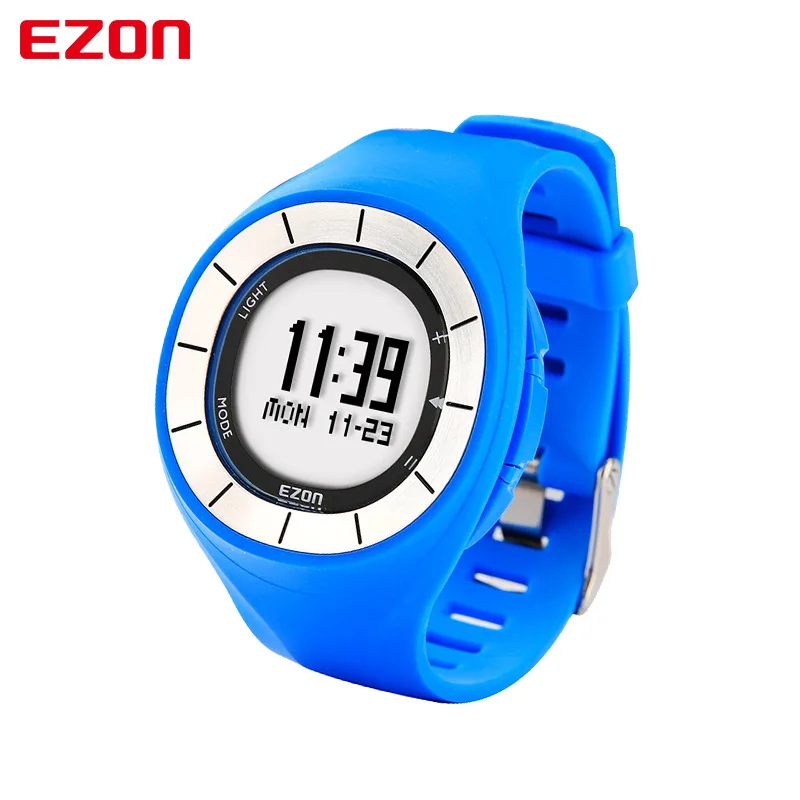 EZON couple outdoor running wearable smart devices electronic watches waterproof watch calendar alarm pedometer sports men