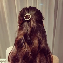 Элегантный темперамент сплава и жемчужная заколка ретро лук край заколки Зажим Шпилька зажим, аксессуар для волос заколки и зажимы для волос