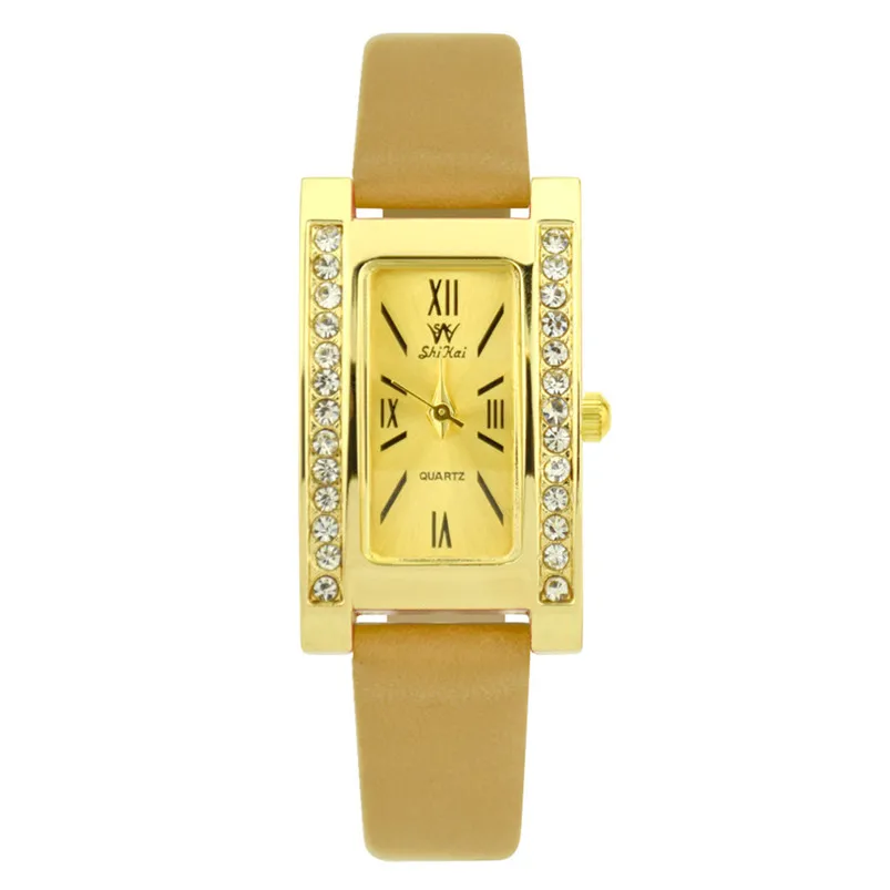 Ladies Leather Strap Creative Gift Rectangle Glass Simple Quartz Watch ZYBSK-36 Lady Collection Women Watch 2019 Fashion H22 (6)