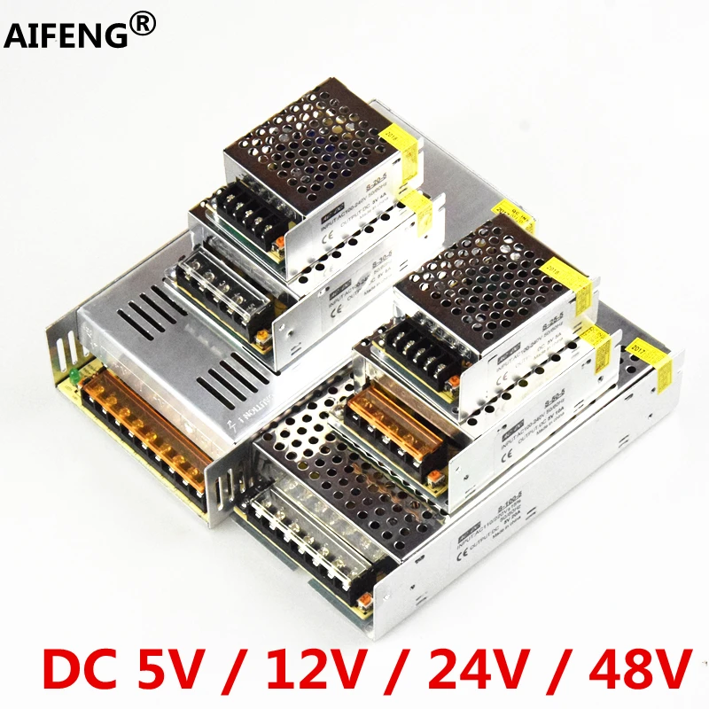 AIFENG schaltnetzteil 110 v/220 v zu 5 v 12 v 24 v 48 v led power versorgung CCTV/Led-streifen AC zu DC quelle power Adapter