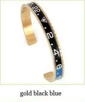 gold black blue Итальянский стиль Модные ювелирные изделия 316L нержавеющая сталь пара браслет Спидометр официальный браслет для мужчин манжета ободок Pulseiras - Окраска металла: gold black blue