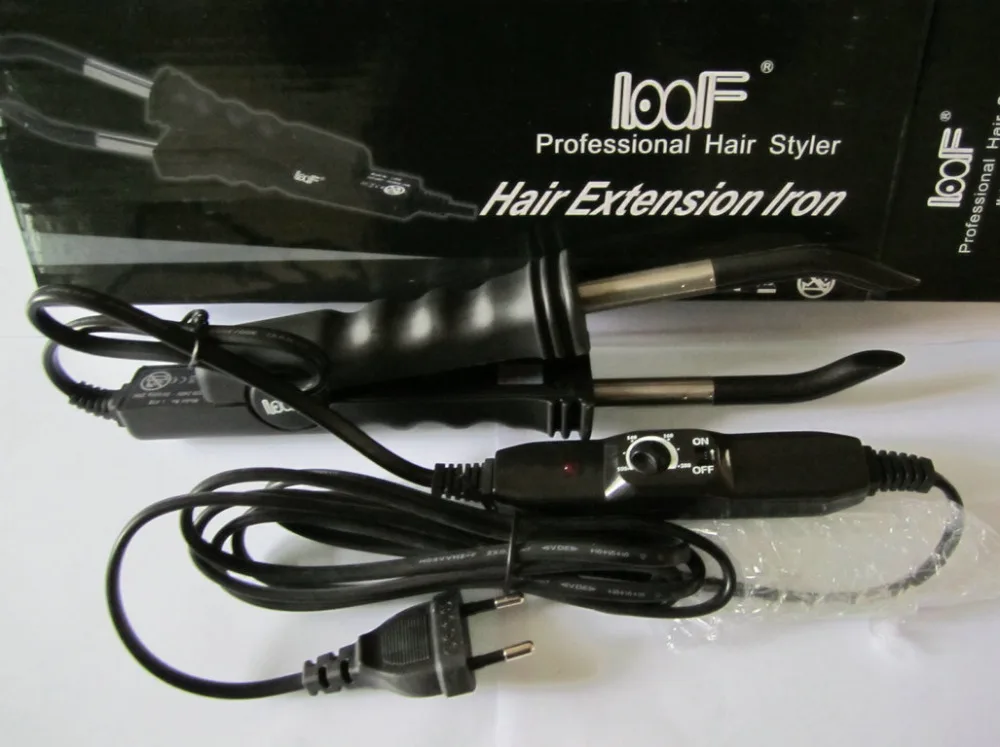 AC110V/220 V-1 шт./упак. профессиональный черный Loof стайлер для волос кератин склеивания инструменты плавления наращивание волос разъем тепла комплекте идет чехол для переноски