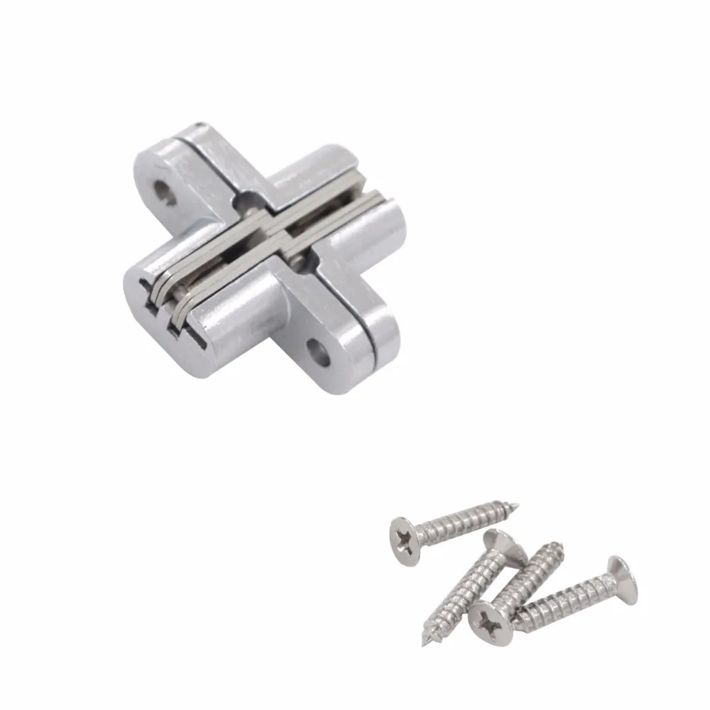 Stainless Steel Hidden Hinges 2pcs 12x44mm for Furniture Hardware