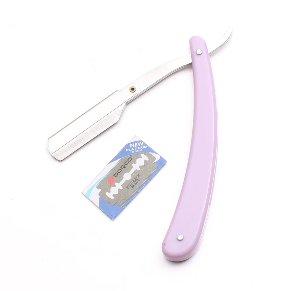 1Set 14.5*1.5cm Hot Sell Barber Razor Edge Folding Shaving Knife Salon Hair Removal Tool Shaving Razor Salon Equipment C6105