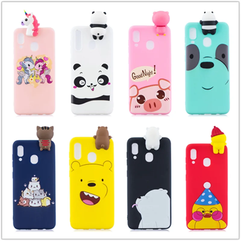 Для Samsung Galaxy S6 S7 edge S8 S9 S10 Plus Note 8 9 A30 A40 A50 A70 M10 M20 M30 3D мультяшная кукла Единорог Мягкий