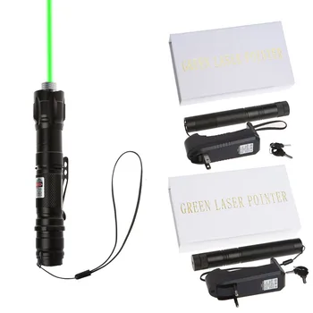 

Powerful 532nm 1mw 009 Green Laser Pointer Lazer Pen Burning Beam With 18650 Battery Charger